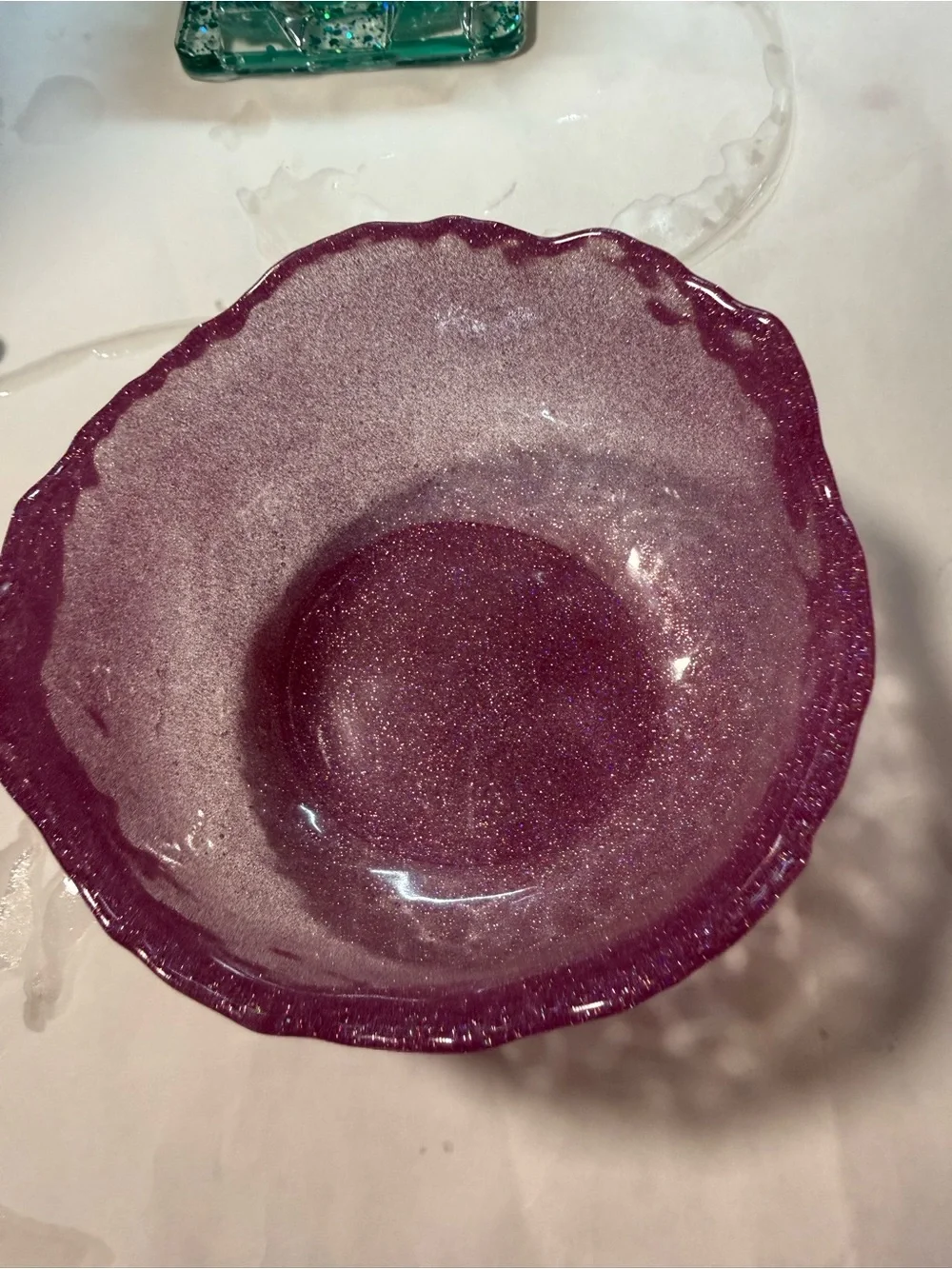 Shimmery Lavender Pink Decorative Bath Bowl